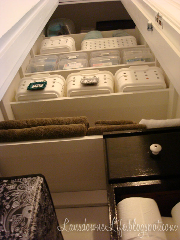 Bathroom closet organization