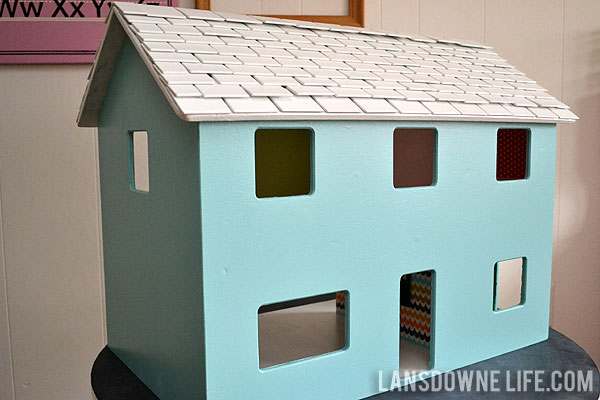How I thrifted and then created a DIY modern farmhouse style dollhouse