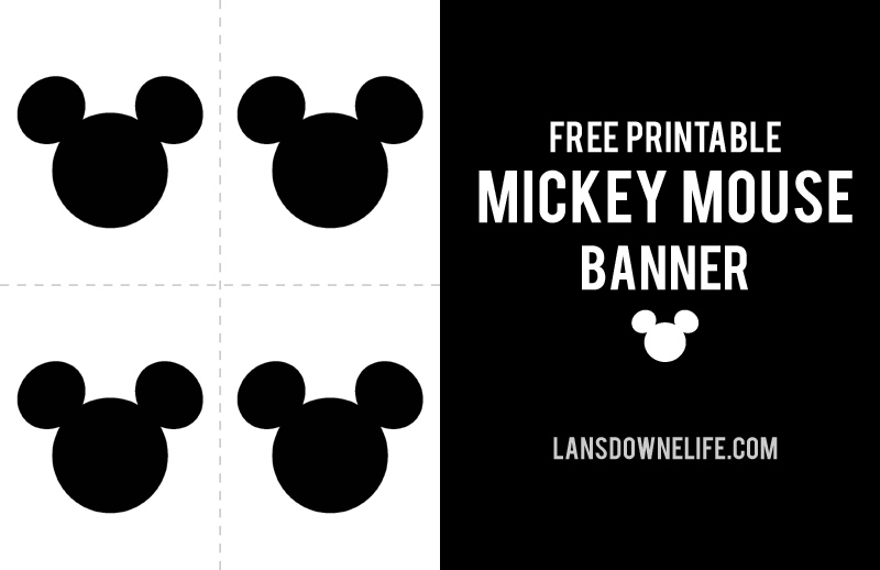 Printable Mickey Mouse Party Banner